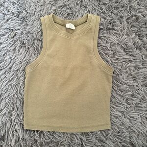 olive green sleeveless tank top